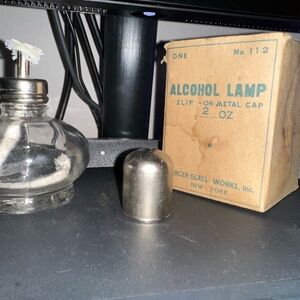Vintage Mercer Glass Works 2oz Alcohol Lamp w/ Box – No.112 USA